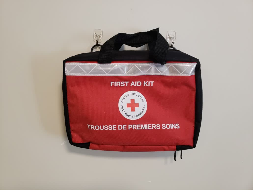 Wall mount first aid kit