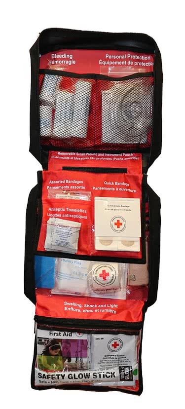 Standard First Aid kit open