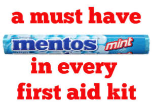 mentos is a great treatment for  low blood sugar a must for every first aid kit