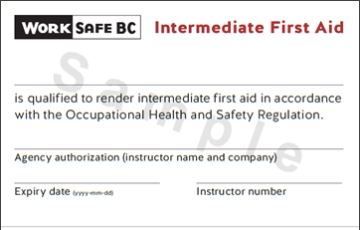 WorkSafeBC IFA certificate