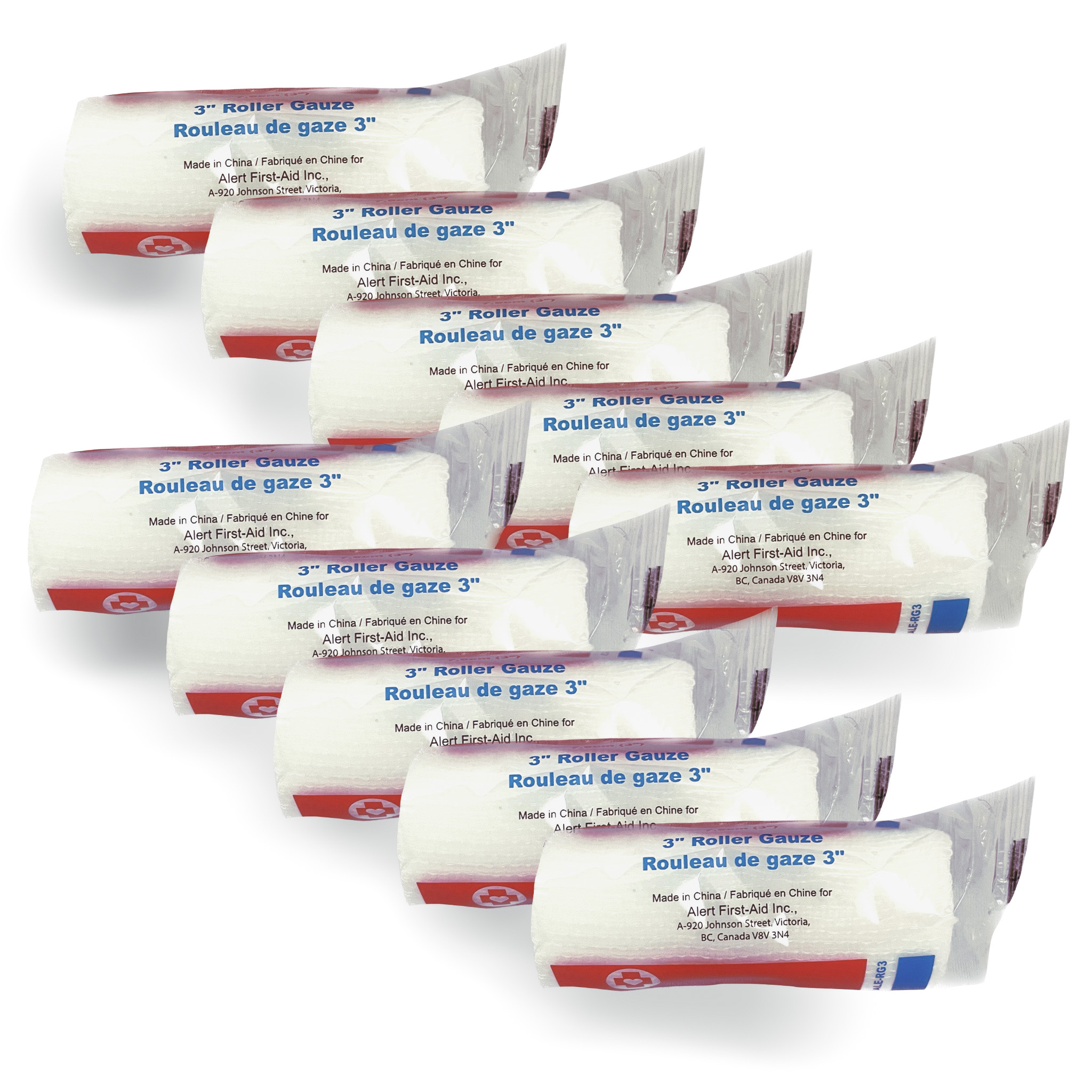 3" Non-Sterile Roller Gauze - Bag of 10