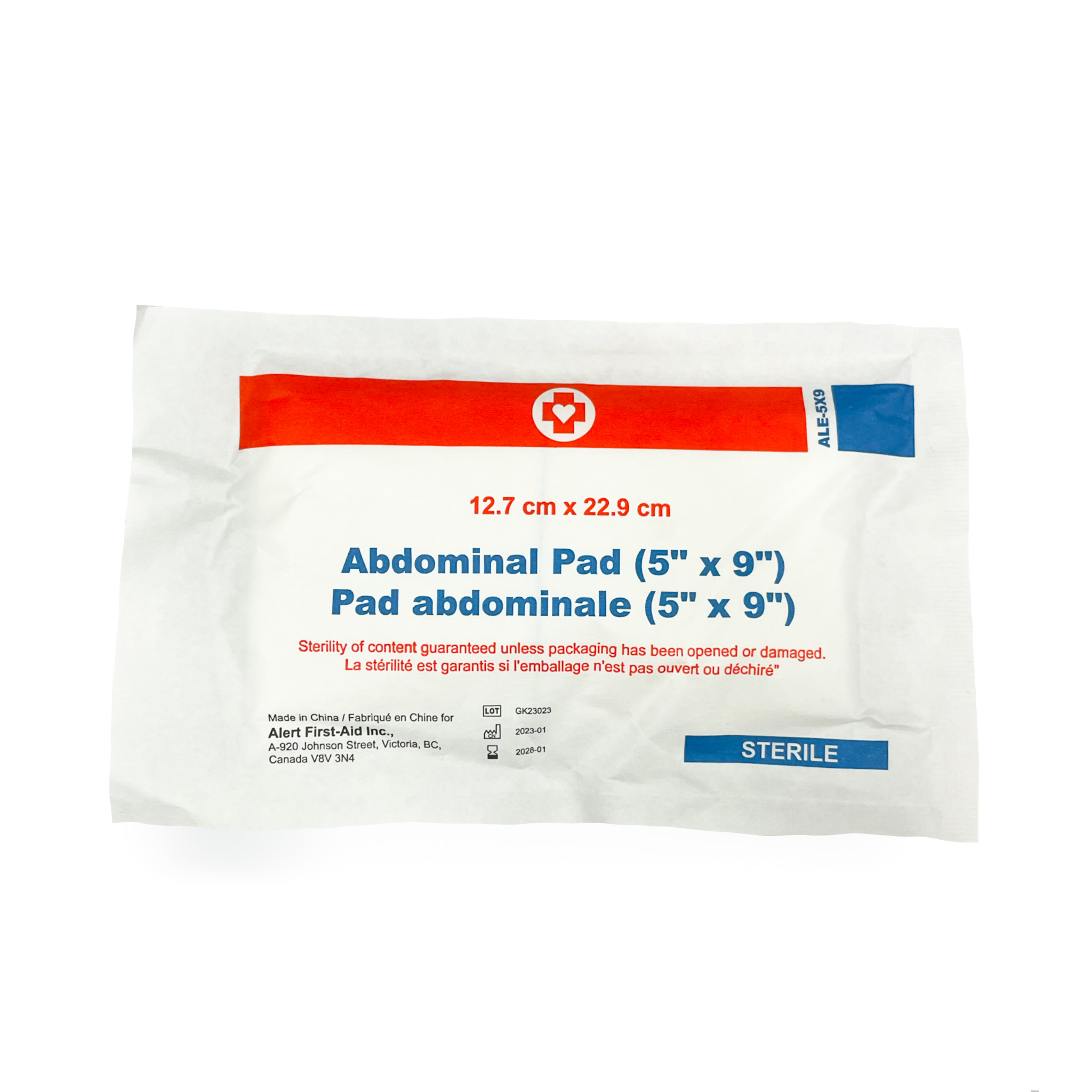 5" x 9" Sterile Abdominal Pad -Single