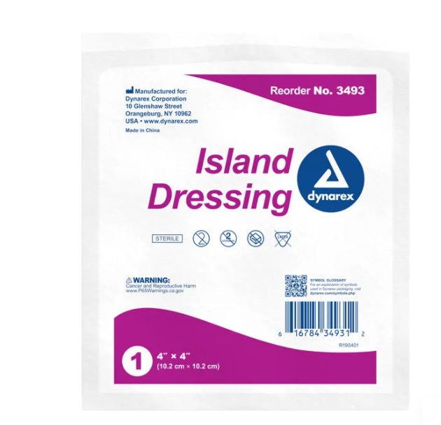 Sterile Island Dressings 4" x 4" - Single
